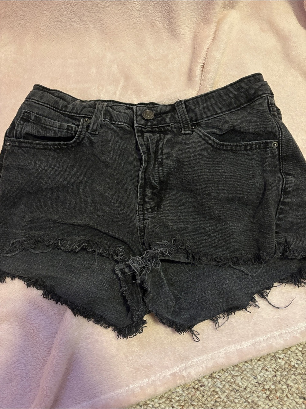 Target Black Distressed Denim Cutoff Shorts